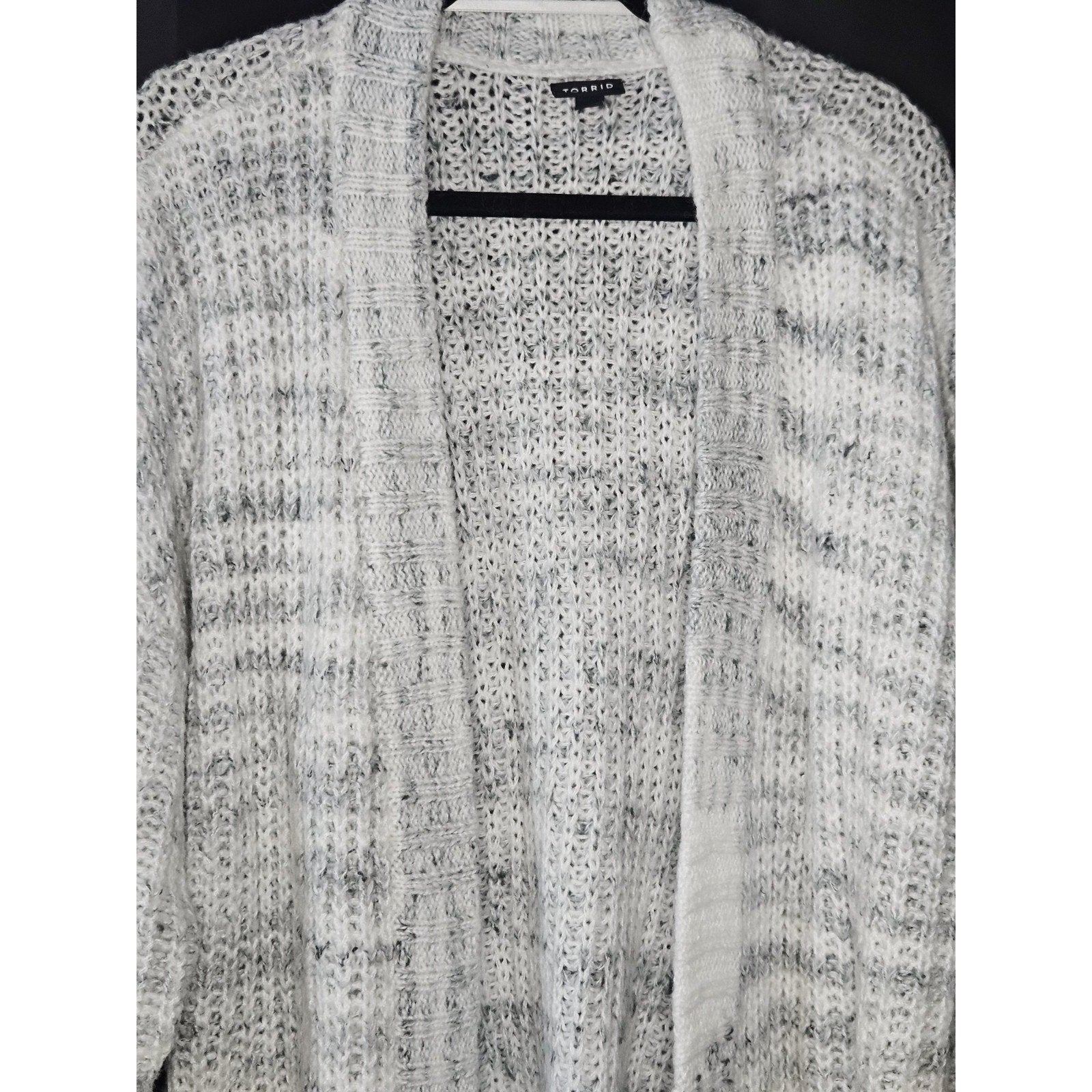 Torrid Dropped Shoulder Long Sleeve Cocoon Cardigan Gray Size 1 1X 18-20 #B01647