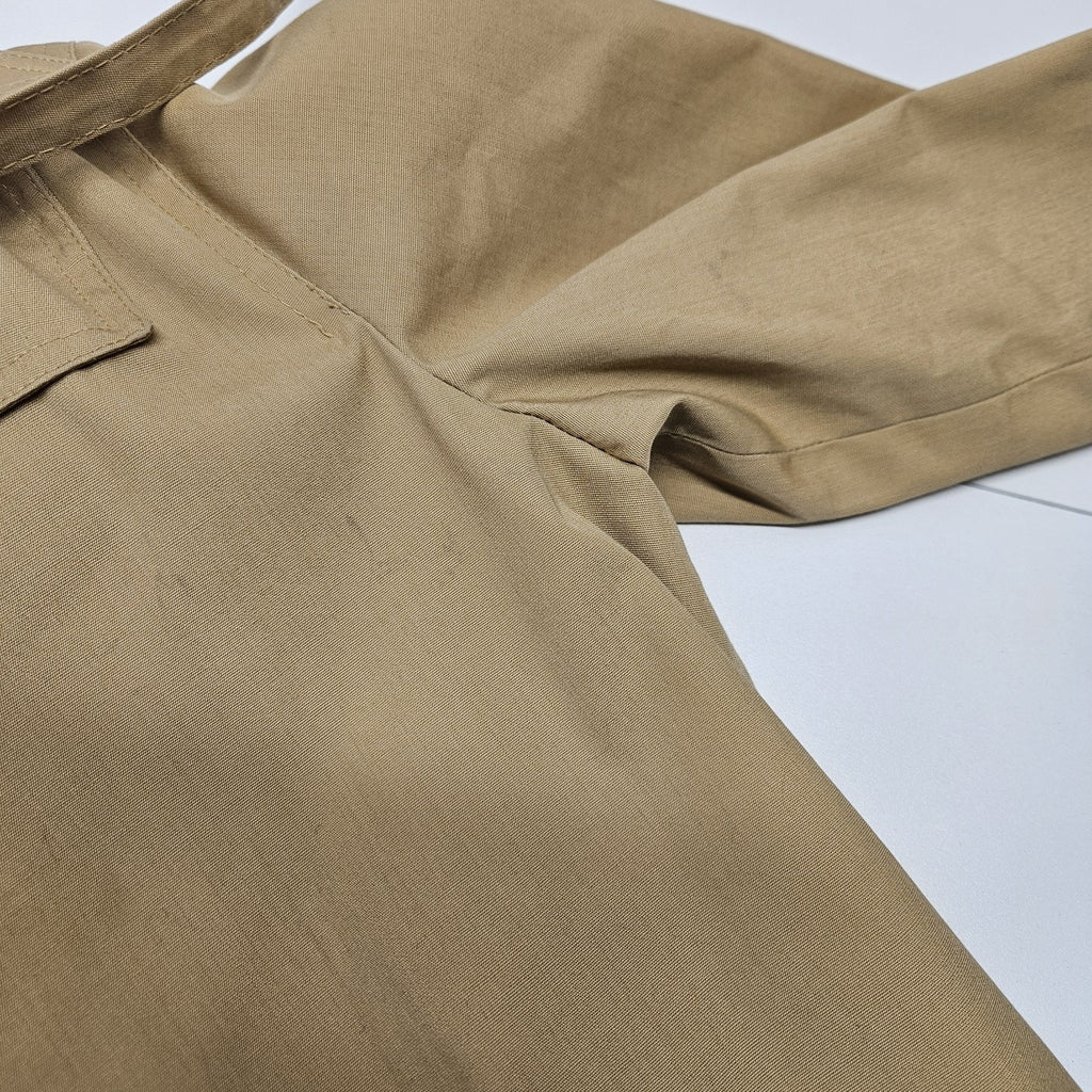 LONDON FOG 70s 80s Vintage Women's Khaki Long Trench Coat 8P Biggs Preppy Retro