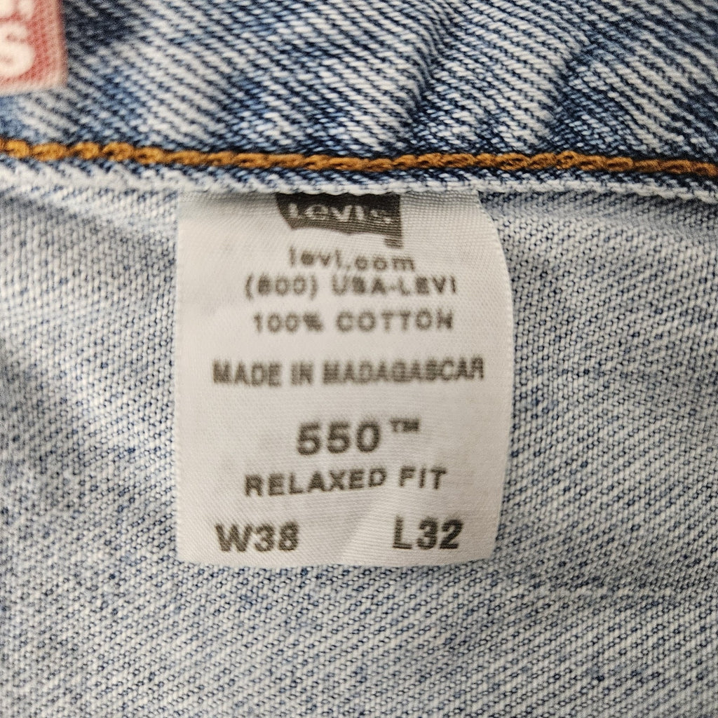 Levi’s 550 Relaxed Fit Y2K Jeans Men’s 38 x 32 Light Blue Wash