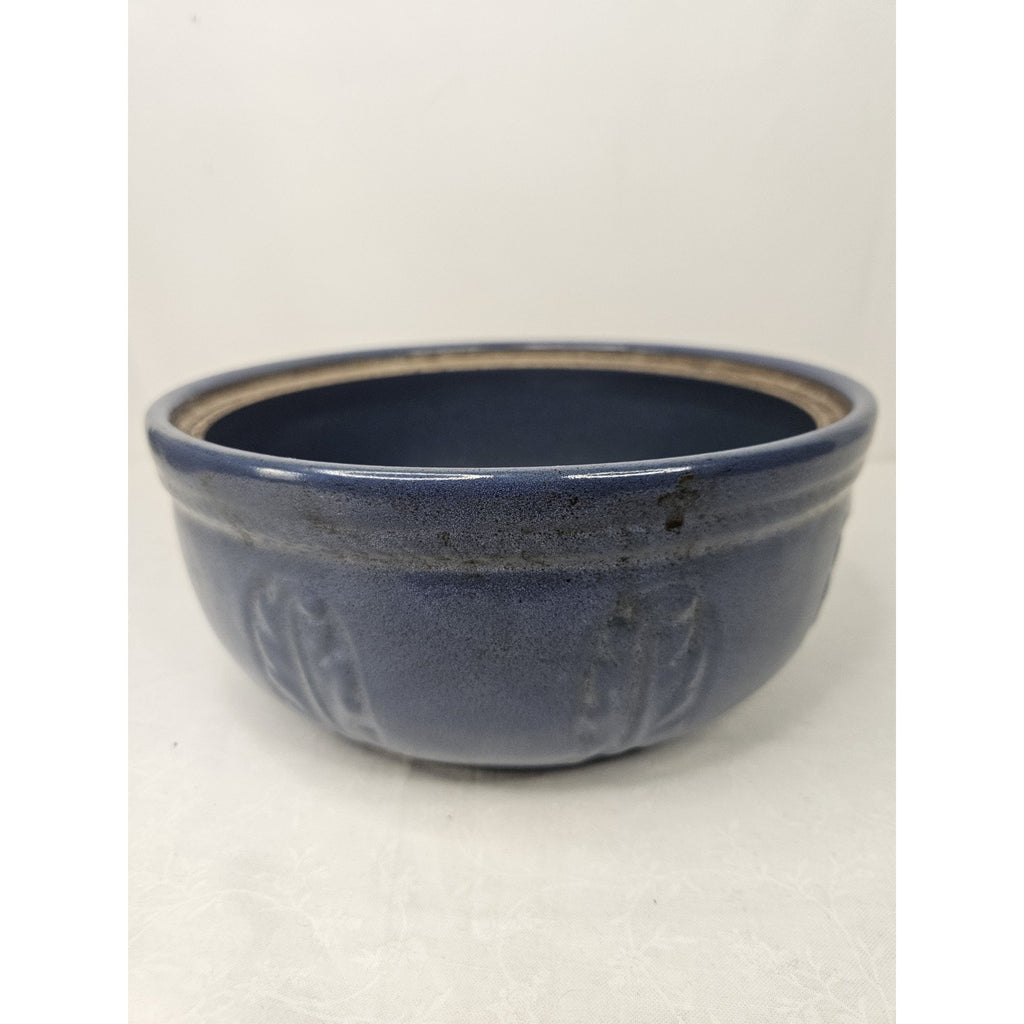 Monmouth Western Stoneware Blue Chain Crock WO Lid Flower Pot Decorative Bowl