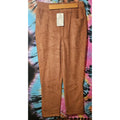Women's Straight Leg Stretch Corduroy Pants By FFEVER Size Med Medium Camel
