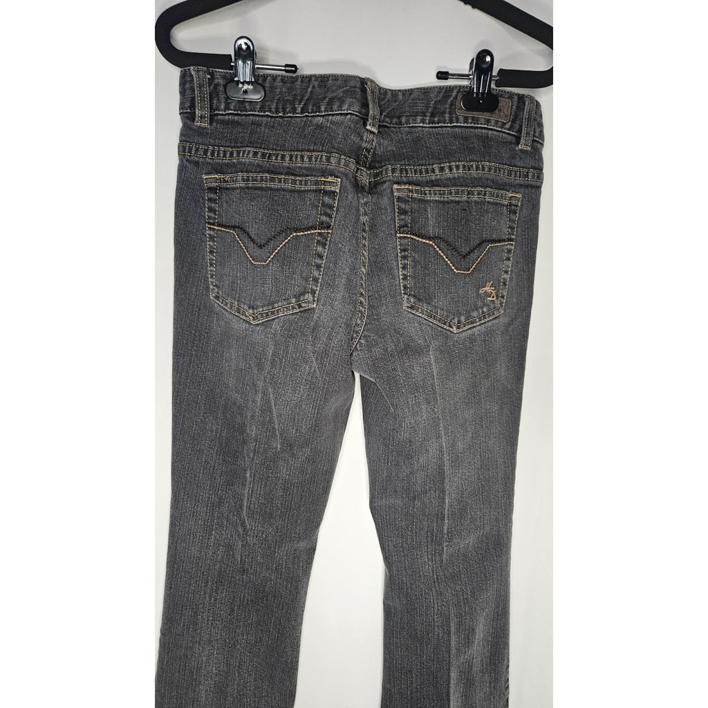 Vintage Harley-Davidson Women's Gray Wash Denim Jeans Sz 4 Bootcut Leg Biker