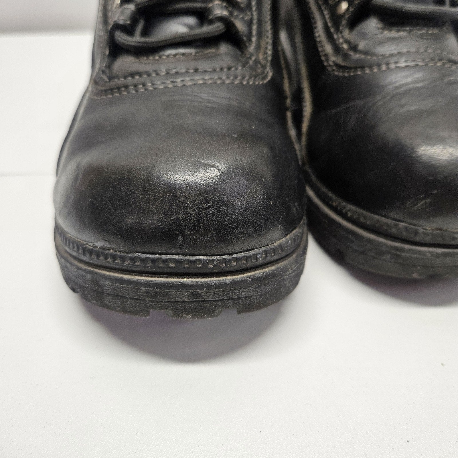 Harley-Davidson Y2K Women's Leather Chunky Heel Biker Shoes Size 10 Black Grunge