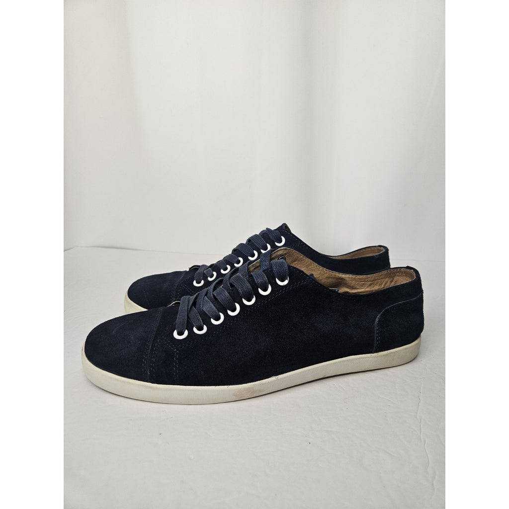 Women's Size 9 Navy Blue Suede Sneakers Lace Up Low Top Soft Comfort