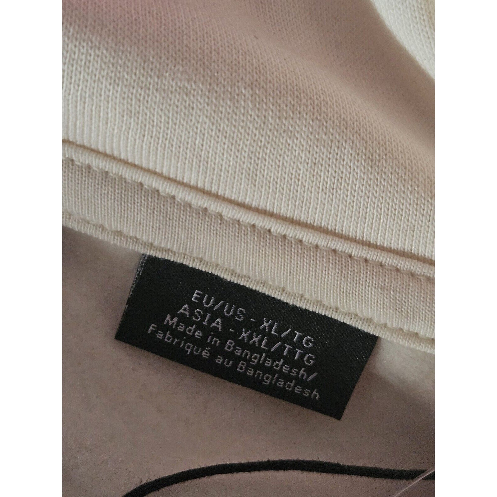 Timberland Cropped Hoodie Women's XL Oversized Fit Cream W White