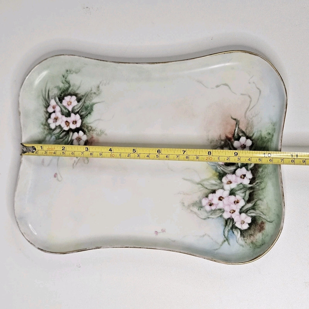 Antique Porcelain Vanity Set Dresser Tray Hand Painted MZ Austria & Bavaria