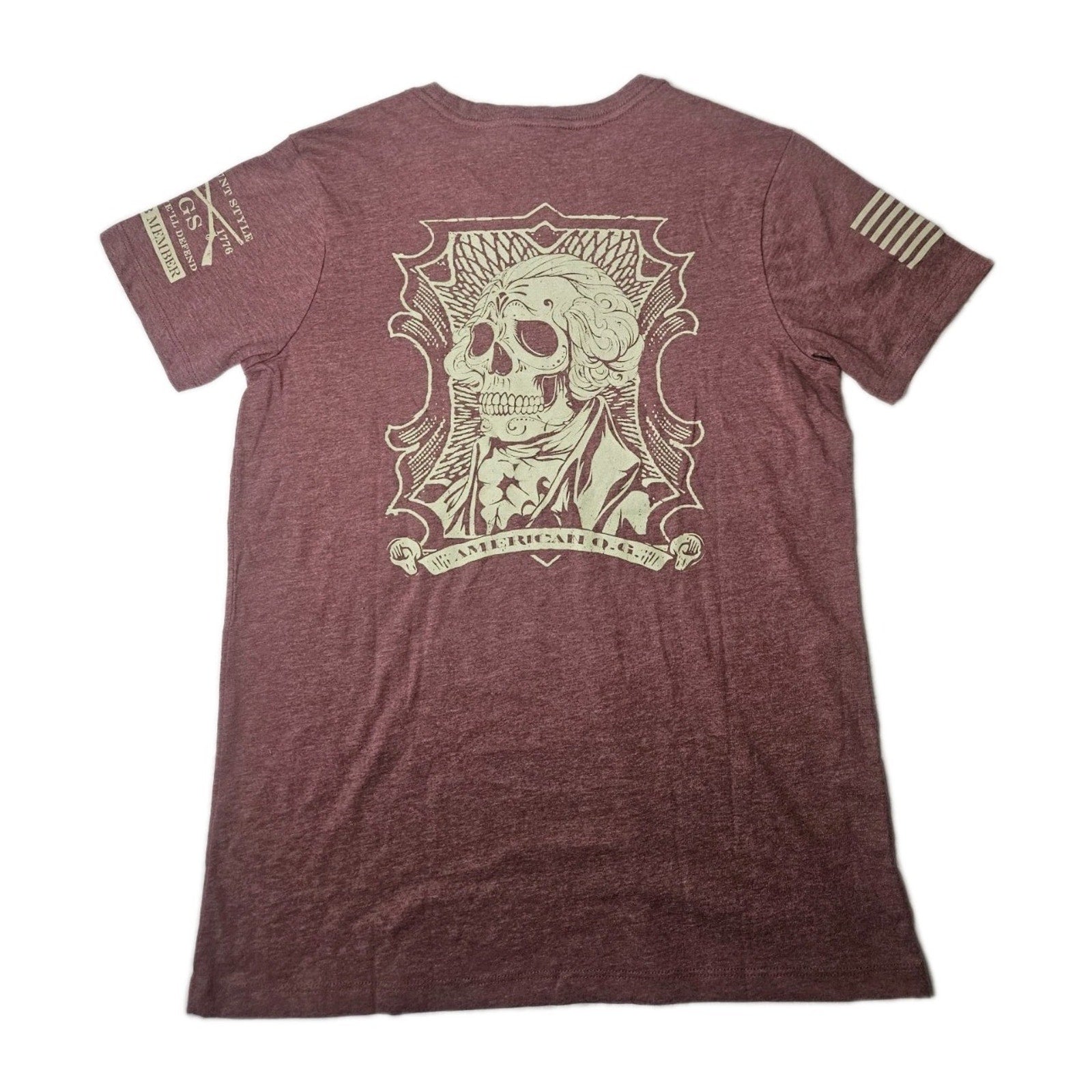 Club Member Grunt Style Women's T-Shirt XL Double Sided American OG Skull NWT