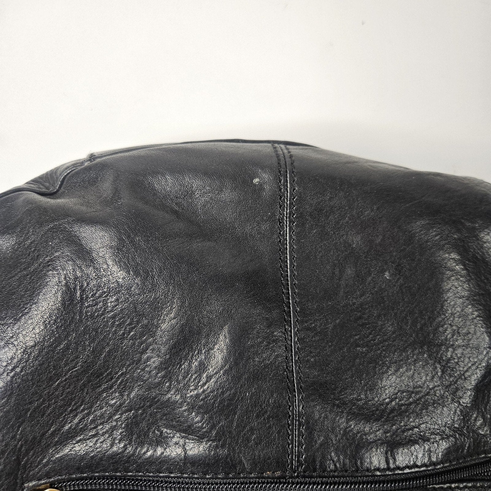 Stone Mountain Claudette Satchel Black Leather Shoulder Bag Purse Hobo Bag
