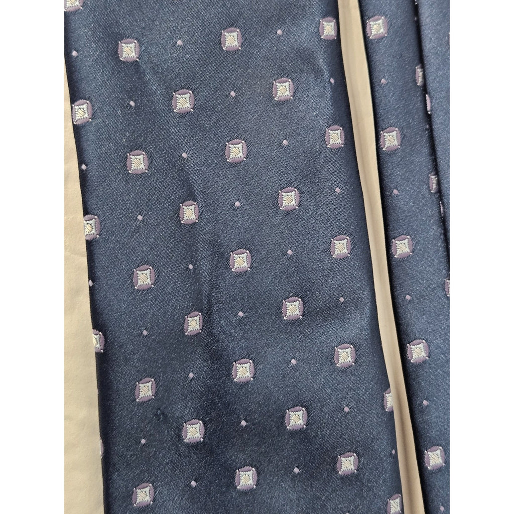 VINTAGE Sears The Men's Store Neck Tie Blue Polka Dots Polyester Men's