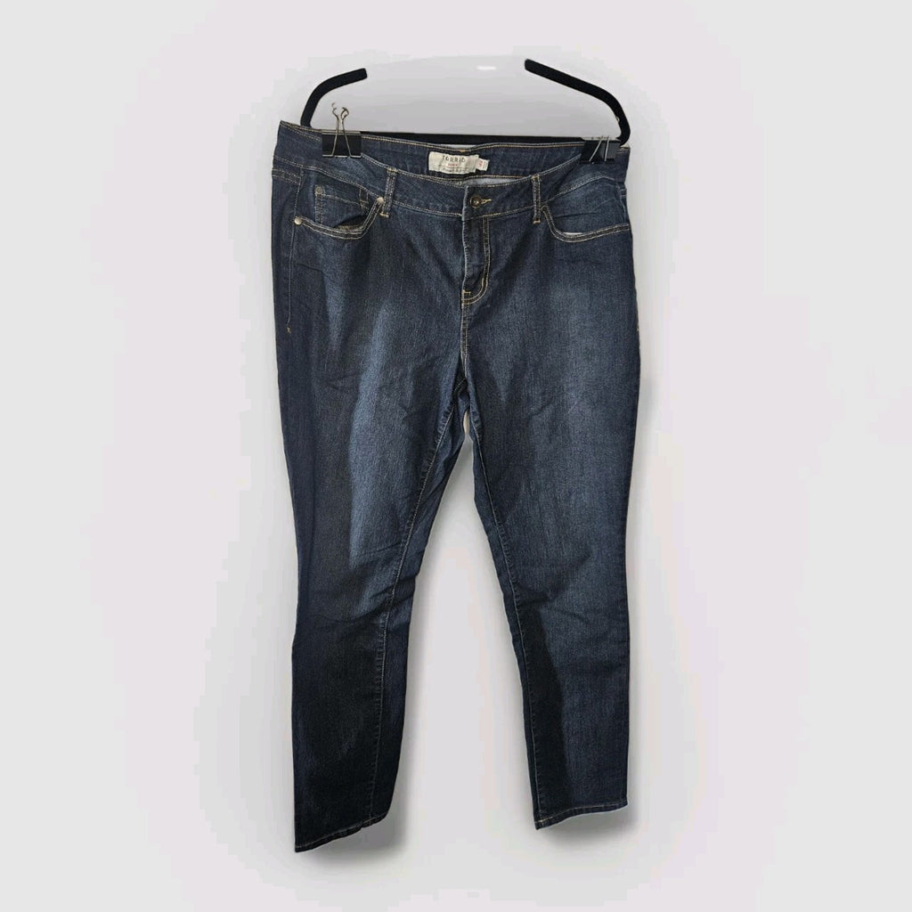 Torrid Womens Denim Jeans Skinny Mid Rise Pants Size 18R Dark Wash Stretch