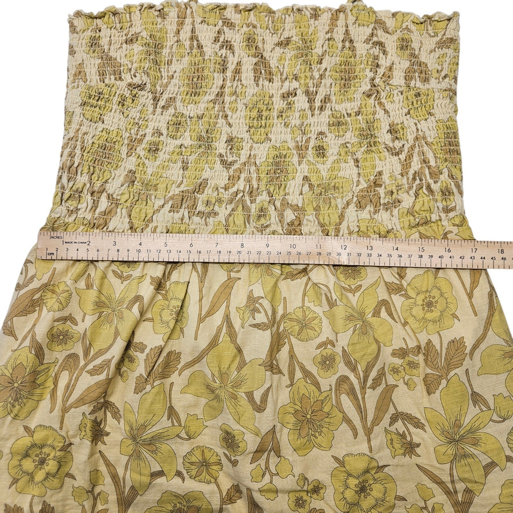 Chelsea & Theodore Maxi Sun Dress XL Micro Floral Prairie Tiered Boho Beach