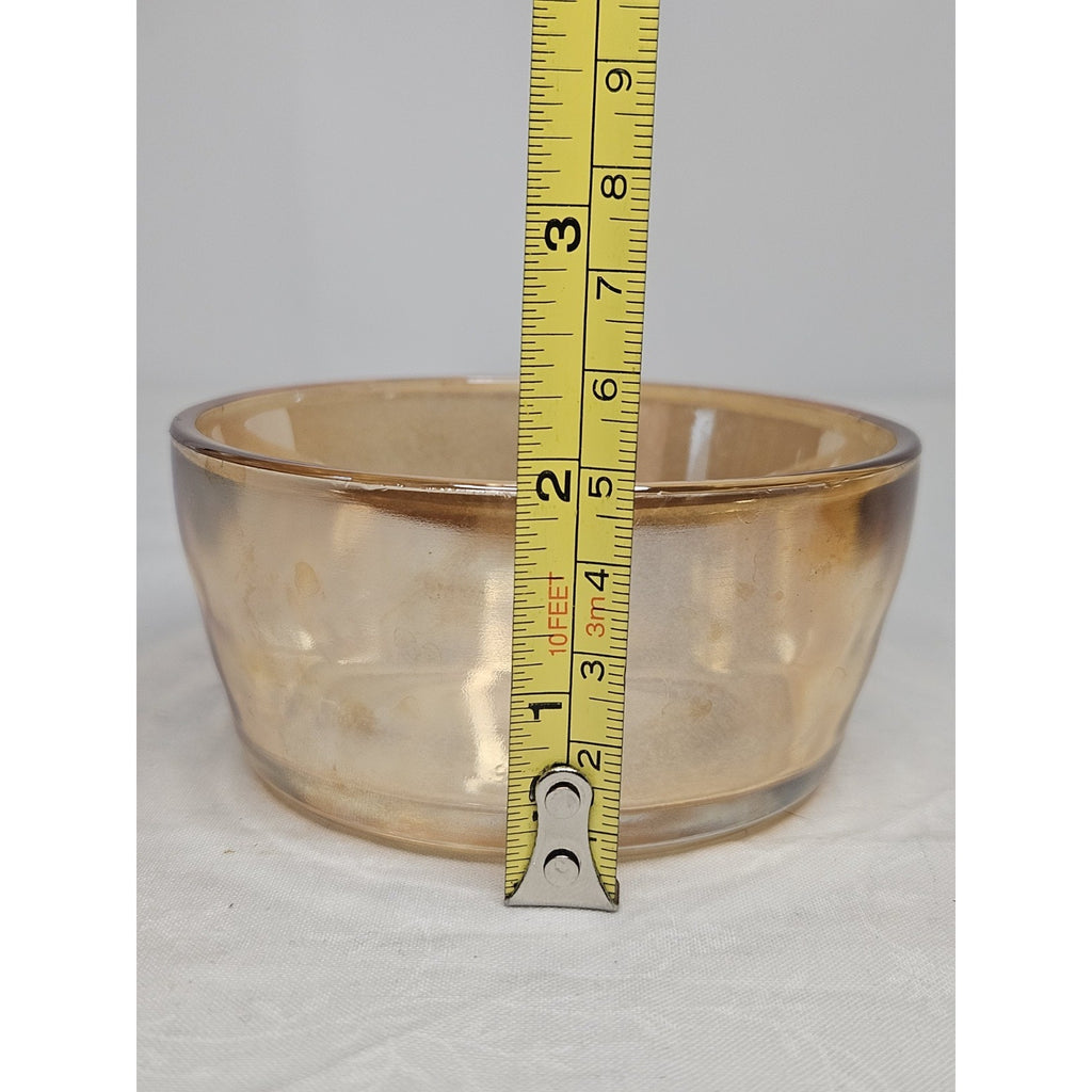 Vtg Marigold Carnival Iridescent Glass Small Trinket Berry Cereal Dessert Bowls