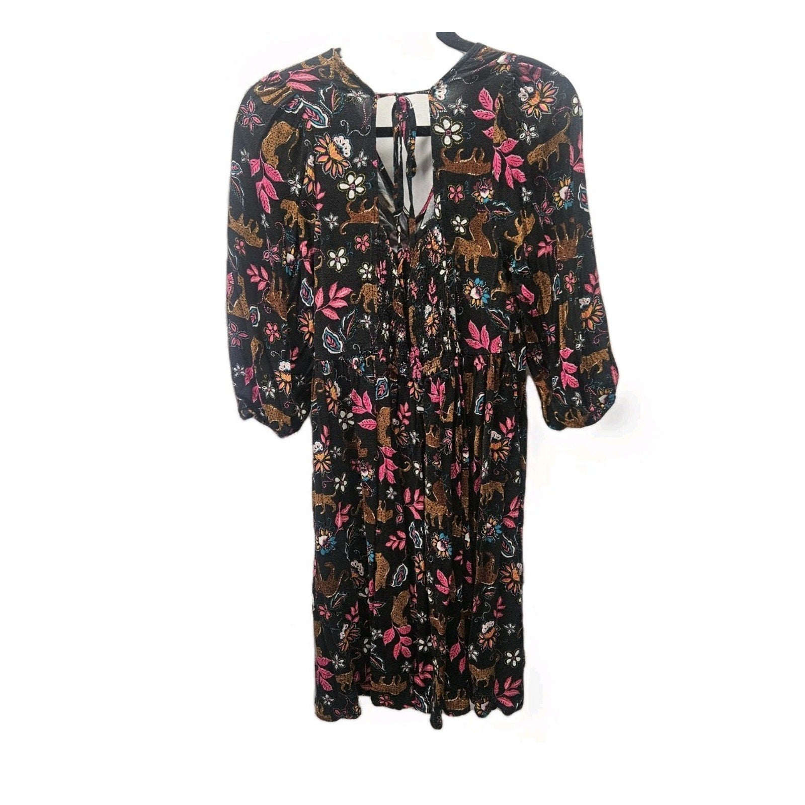 Torrid Mini Rayon Slub Balloon Sleeve Twist Front Dress Torrid Size 0 Large