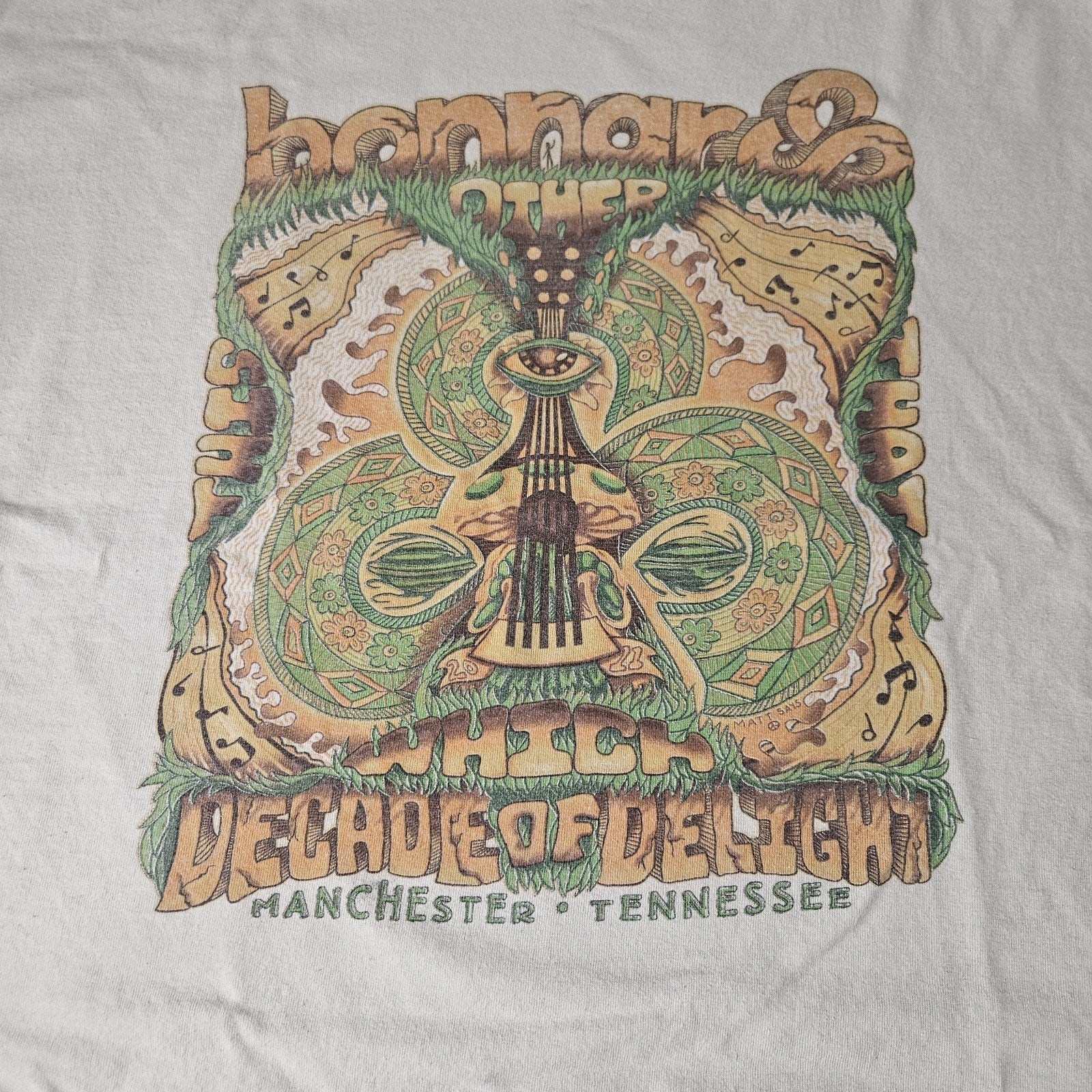 Bonnaroo Decade of Delight Music Festival T Shirt Mens Sz XL *Stained