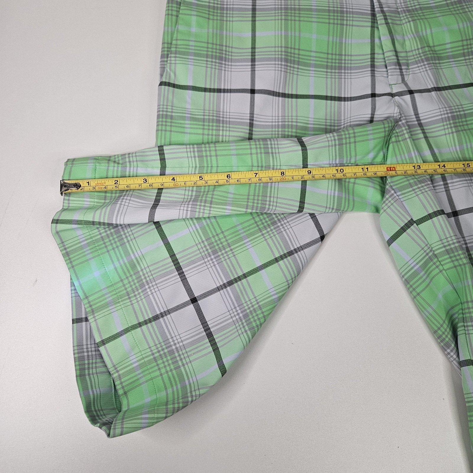 Nike Tour Performance Golf Shorts Lime Green Plaid Men’s Size 32 Nike Dry Fit