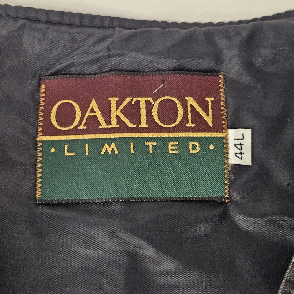 Oakton Limited 44" Tall LT Black Leather Vest Vintage Biker Motorcycle Vest