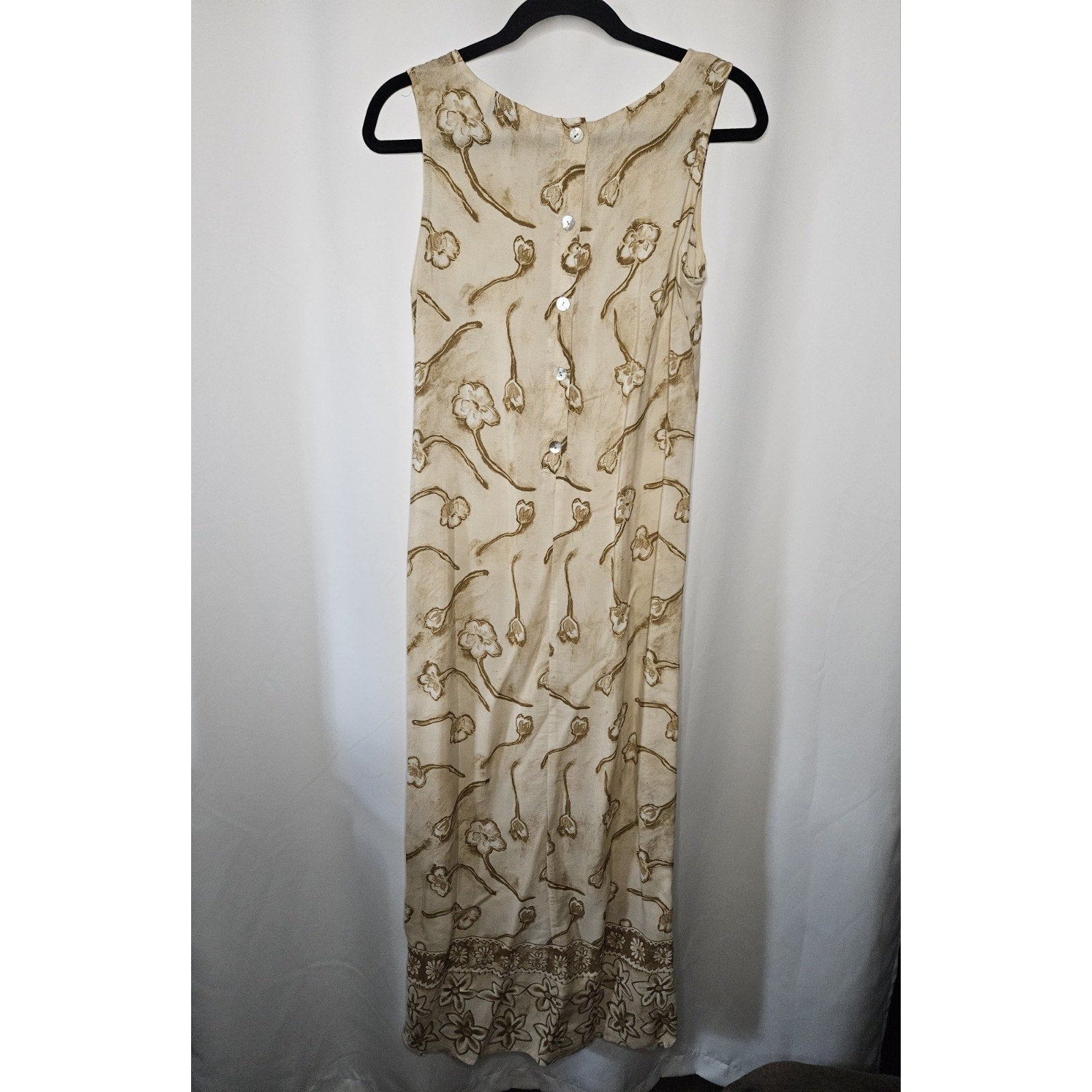 Vintag OutFit JPR Maxi Dress Womens Long Embroidered Detail Side Slit Medium