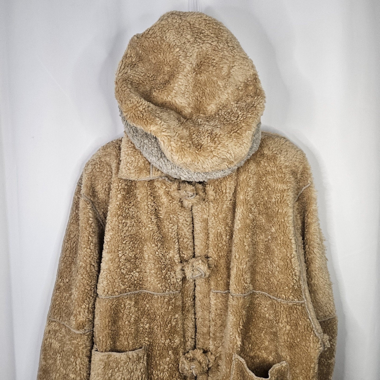 Vintage Marena Marena Two Coat Tan Womens 3X Long Sherpa Overcoat w Hat