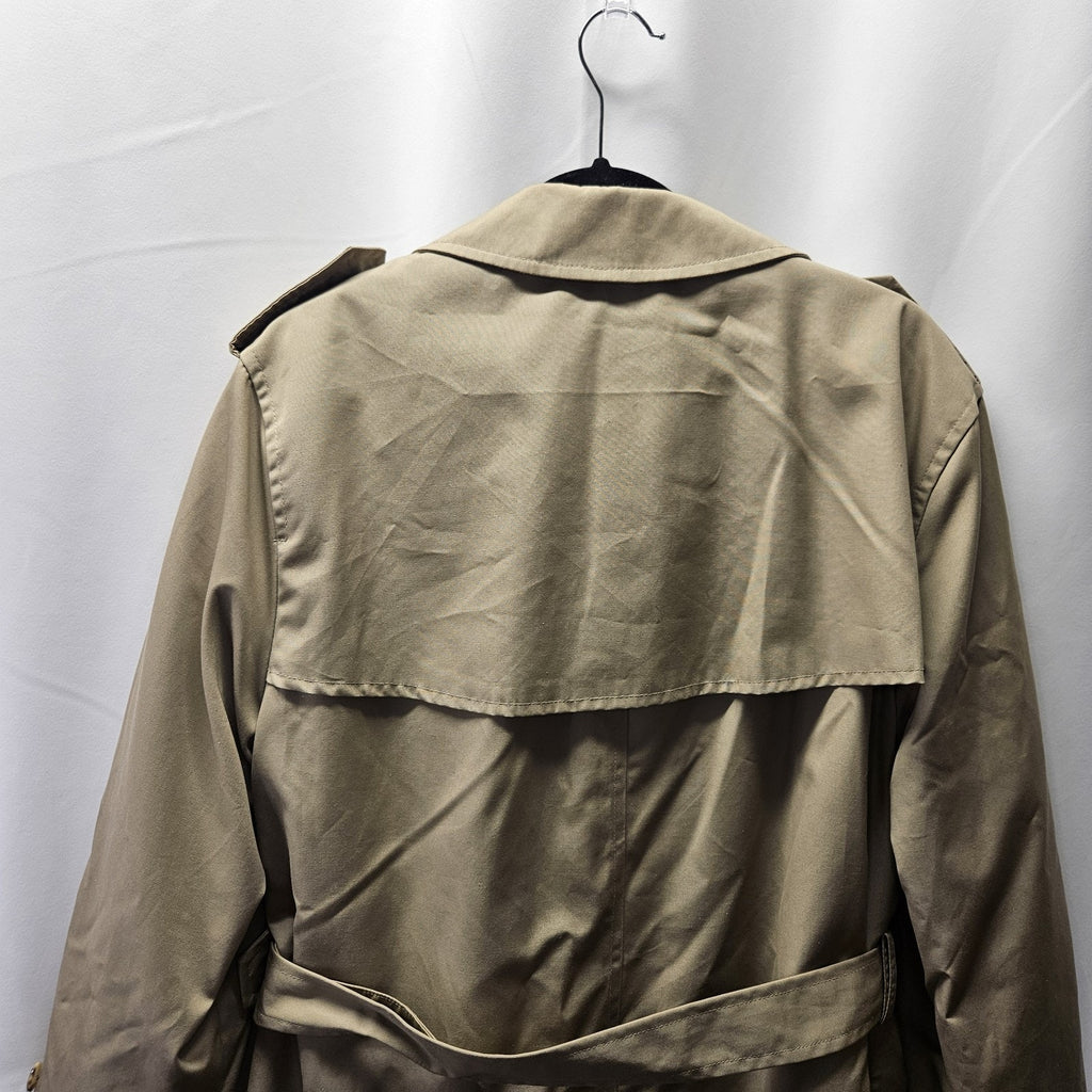 Vtg Woodmere Men Size 44 Beige Long Sleeve Removable Lined Belted Trench Coat