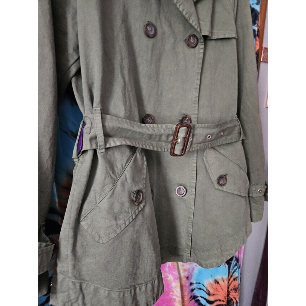 Rare Italian Designer Bazar Deluxe Olive Green Womens Jacket Med Tagila 44