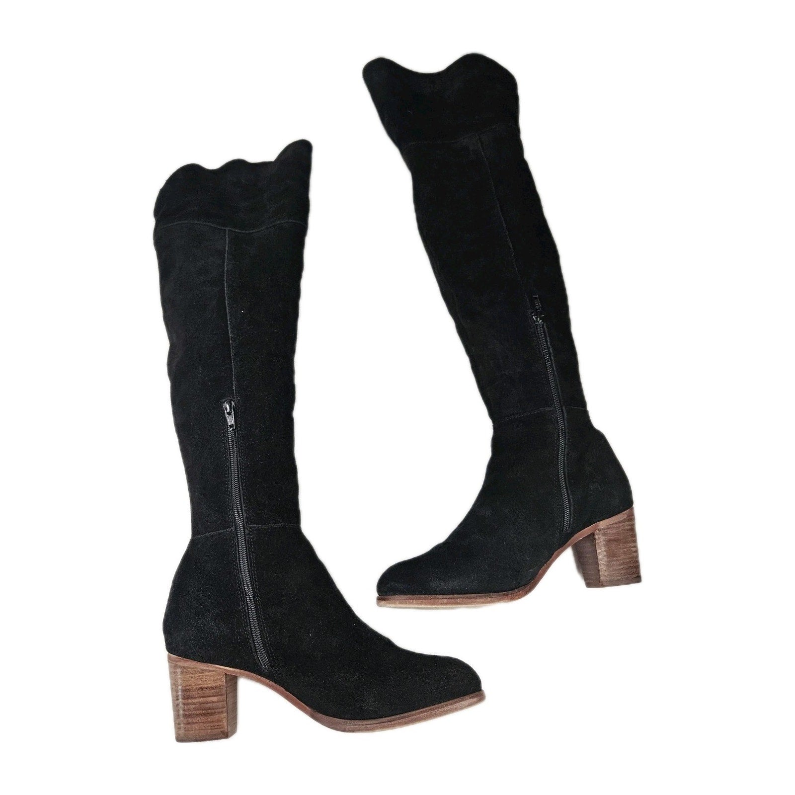 Matisse Womens Size 10 M Black Suede Zip 23" Shaft Over The Knee Western Classic