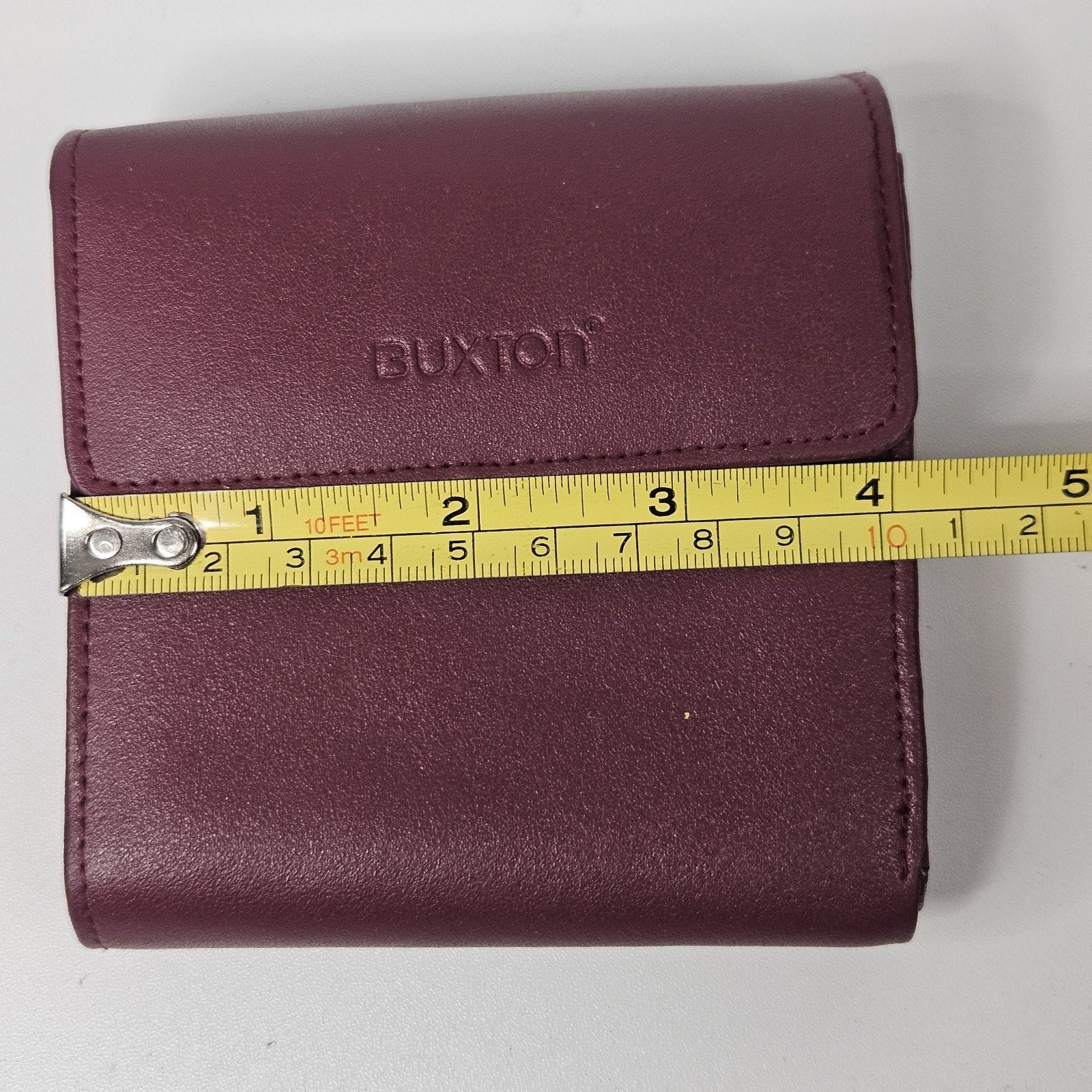 Vtg. BUXTON Red Wallet Accordion Multi Credit Card Coin Purse Snap Wallet