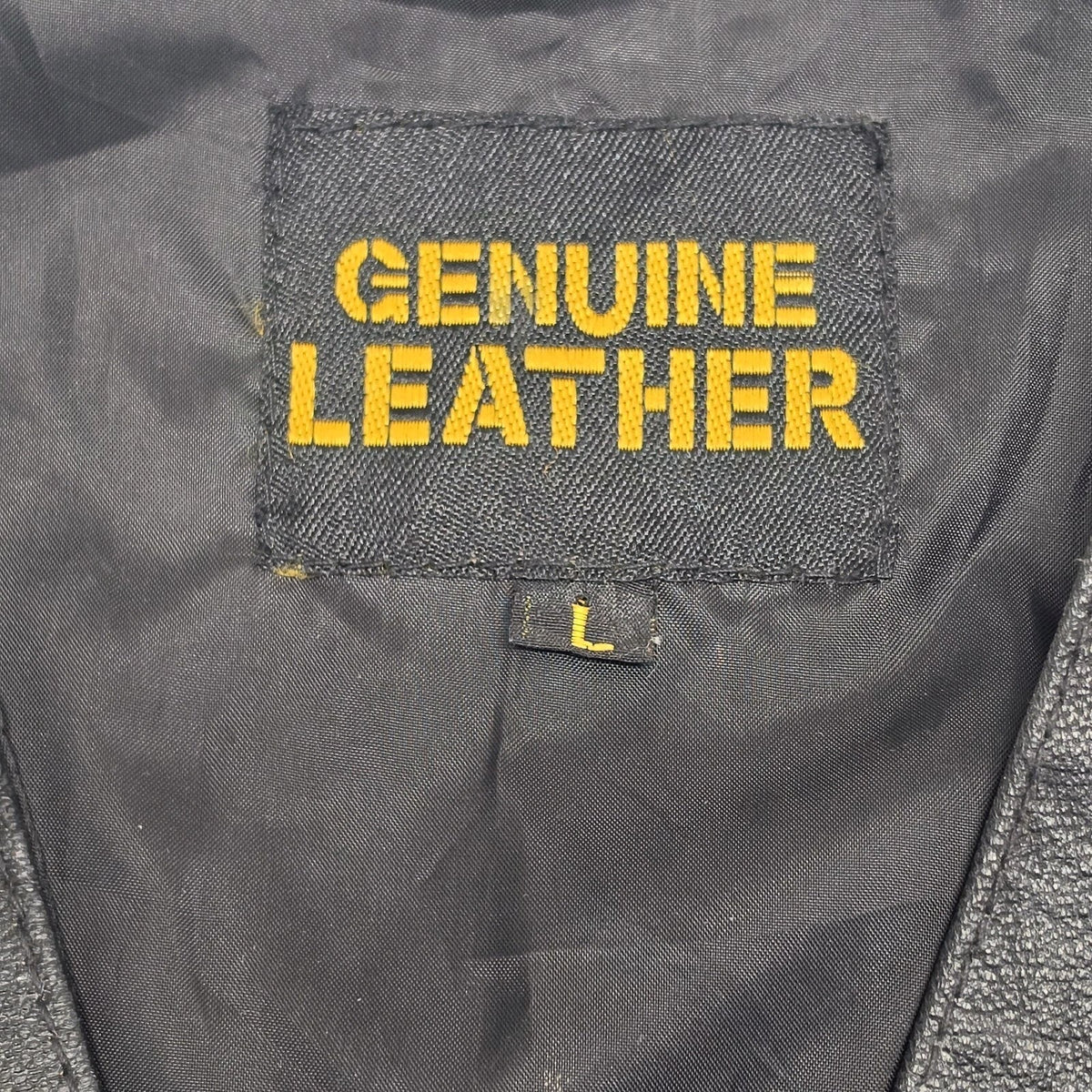 80s 90s Black Leather Snap Button Concho Vest Biker Western Motorcycle Large Vtg