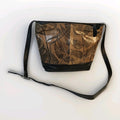 Vintage Leaf Leather C.L. Whiting Collection Brown Purse Handbag Magnetic Close