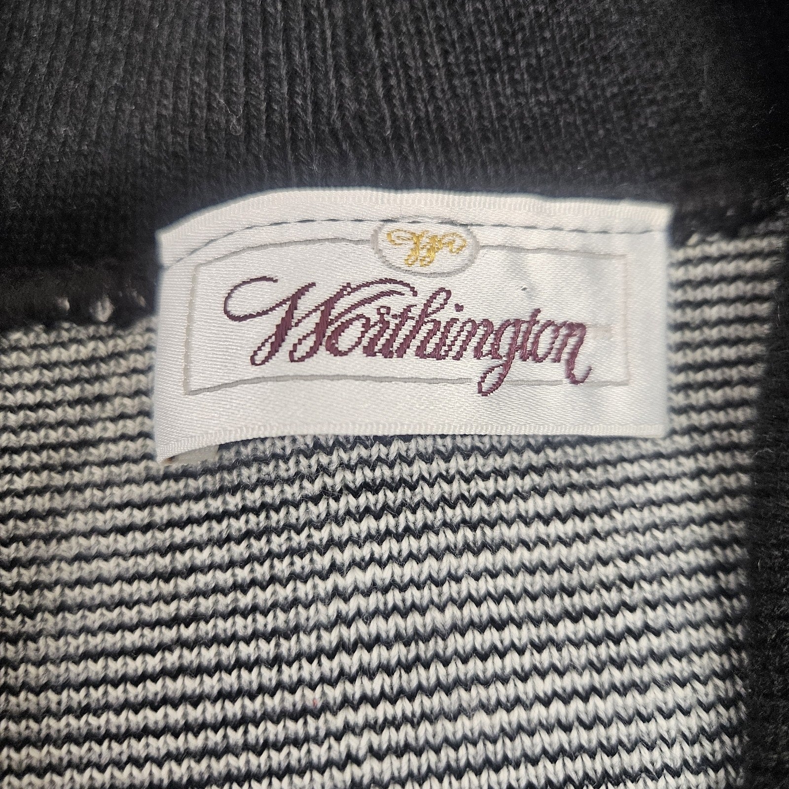 Vintage 80s Worthington Geometric Long Knit Sweater Cardigan XL Boho Gray USA
