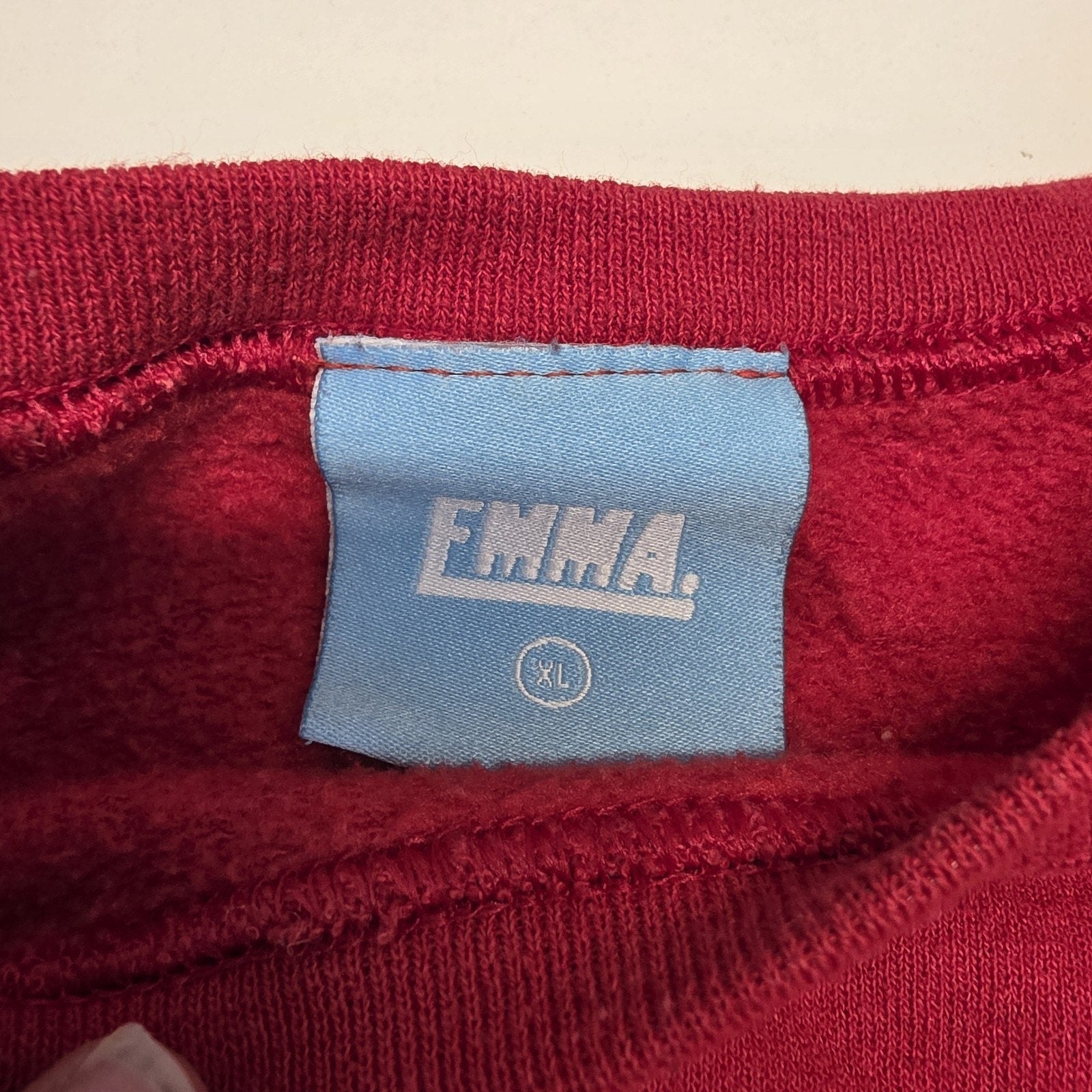 Emma Angel Cat Devil Cat Do It Don't Do It Sweatshirt Red XL Pullover Crewneck