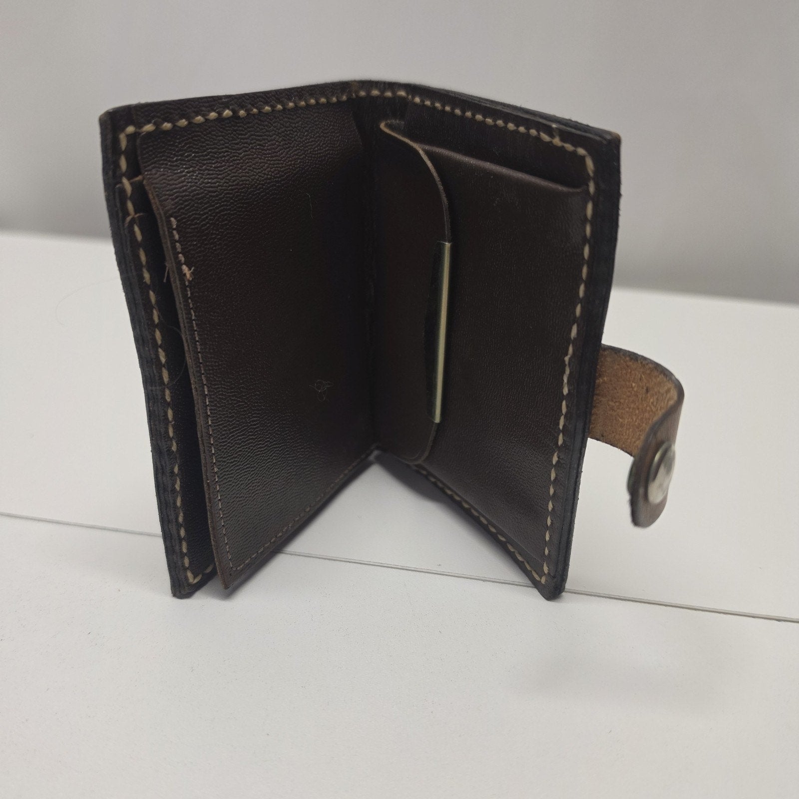Hand Tooled Full Grain Leather Men’s Wallet Bifold Handmade Western Floral