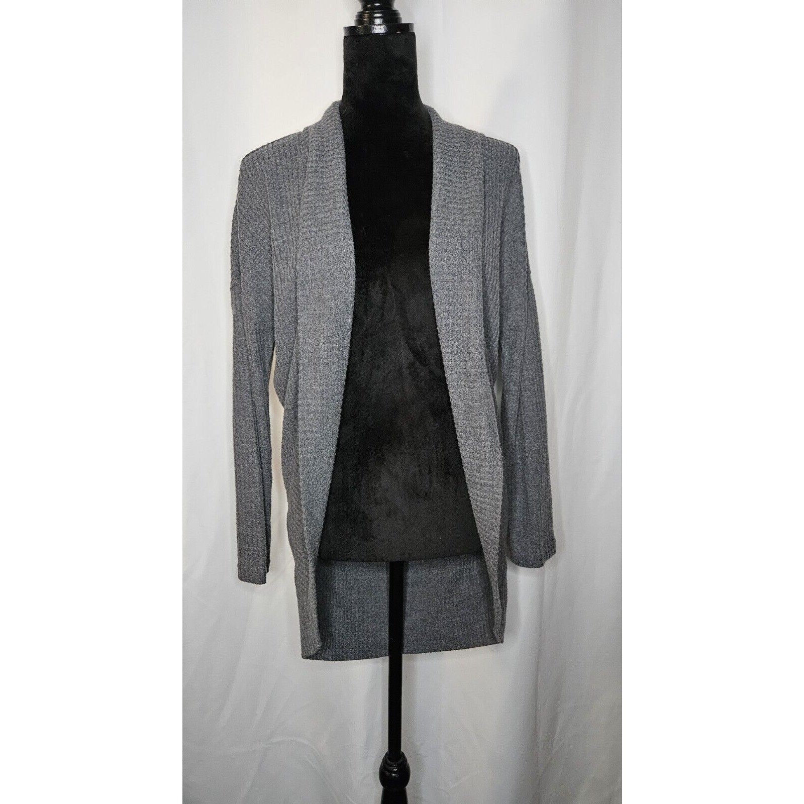 Allison Joy Lightweight Open Front Cardigans Short Gray & Long Rust 2 PC LOT