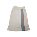 Vintage 80s Sweater Skirt Rainbow Striped Knit Pencil w/ Elastic Small Midi