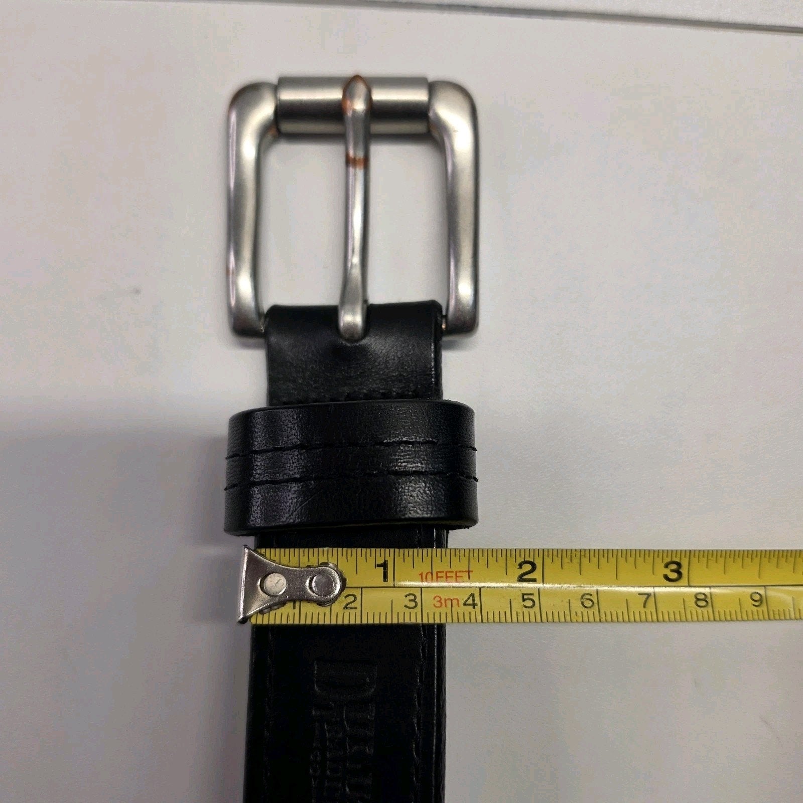 Duluth Trading Co Black Italian Adjustable Leather Belt Sz 46 Men 11019 Lifetime