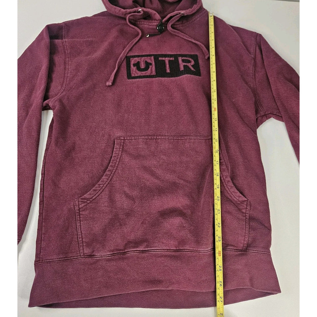 True Religion Men's Embroidered TR Box Logo Pullover Hoodie Sweatshirt Medium