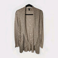Torrid Long Open Stitch Open Front Cardigan Size 0 Large Lightweight Beige