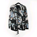 Nike Windbreaker Jacket Marbled Multicolor Mesh Trimmed Hooded Pullover EUC XL