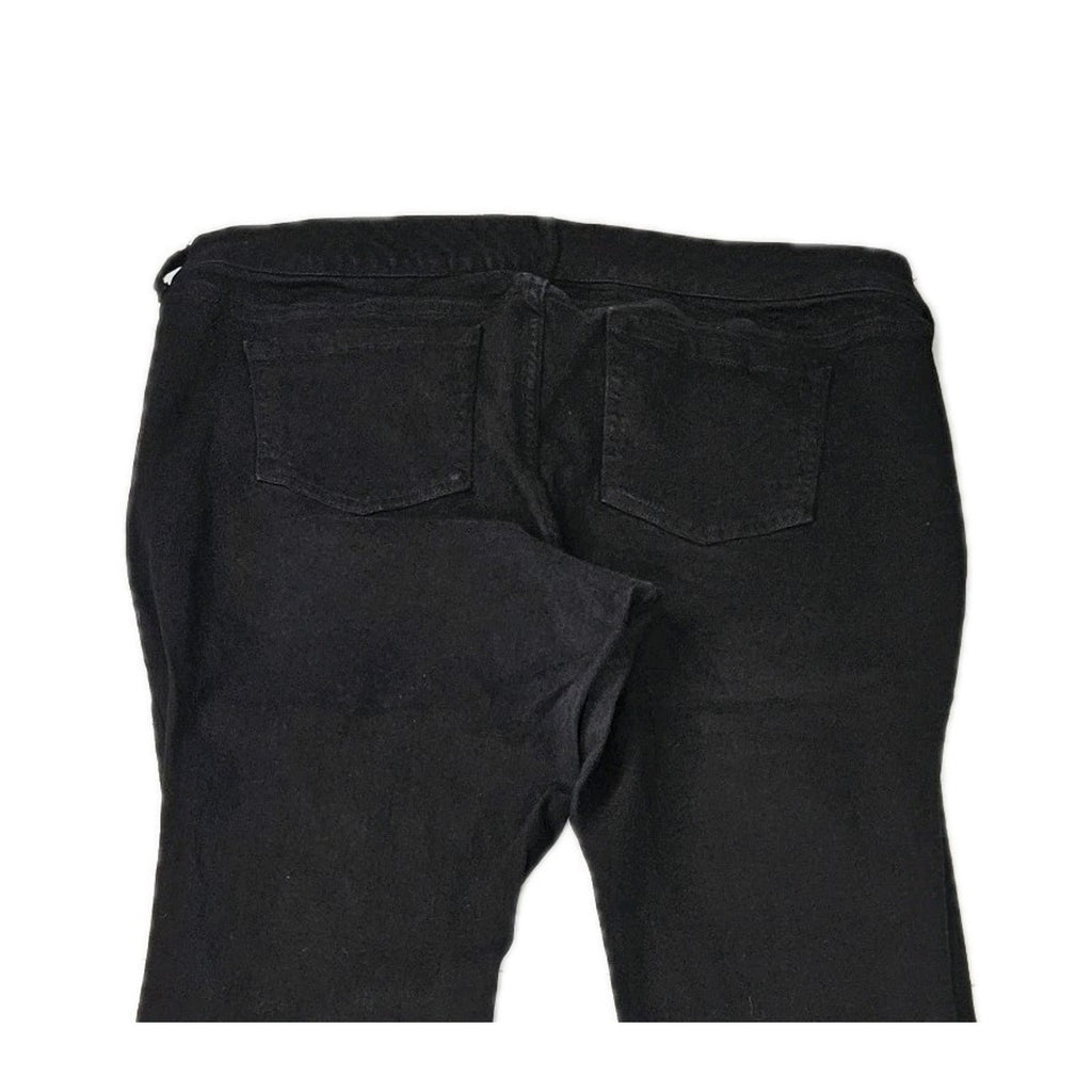 Torrid Boyfriend Jeans Black Denim Stretch Straight Distressed 18 Reg Fishnets