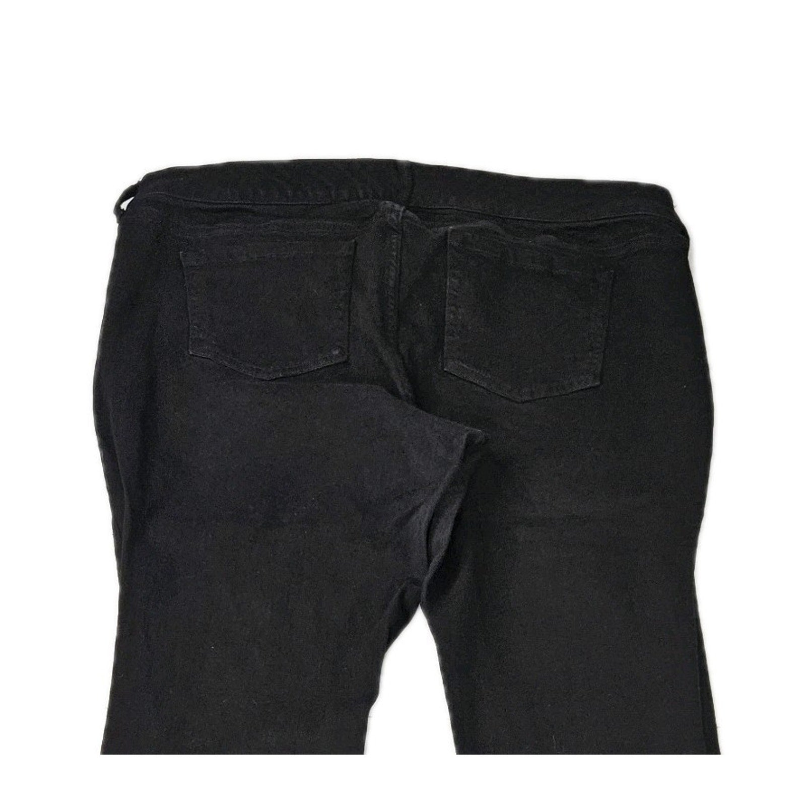 Torrid Boyfriend Jeans Black Denim Stretch Straight Distressed 18 Reg Fishnets
