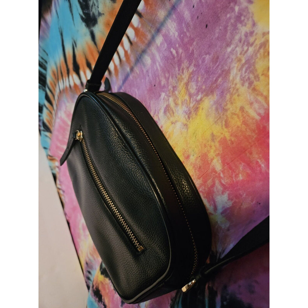Nordstrom Classic Pebbled Faux Leather Black Crossbody Purse