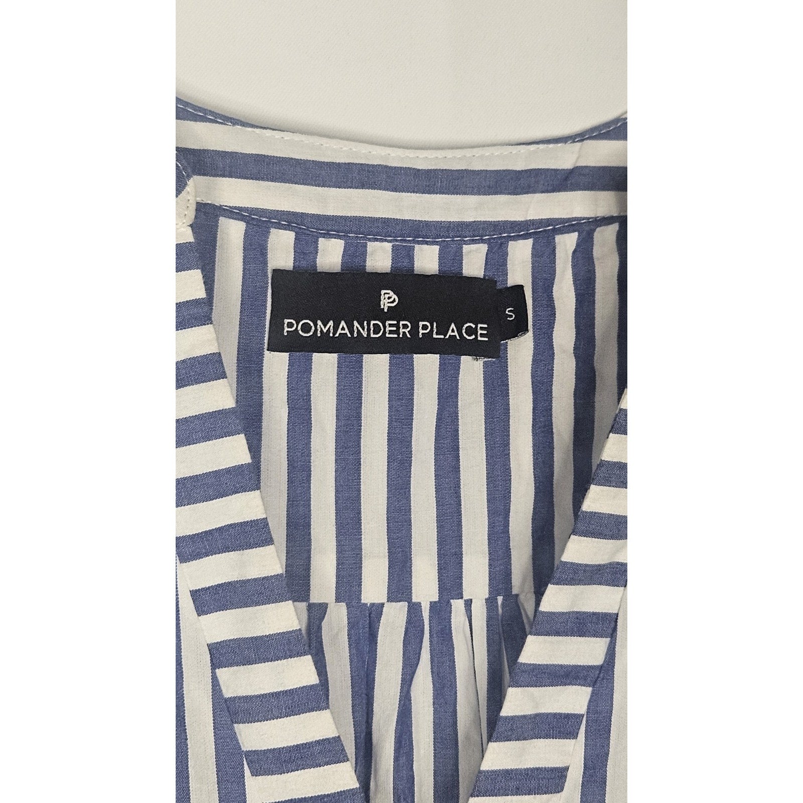 Tuckernuck Pomander Place Dress Blue White Striped Kenzo Mini Size Small Tiered Dress Summer Outfit Trendy Styles