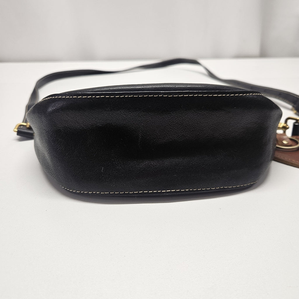 S-ZONE Small Leather Crossbody Bags for Women Cute Purses with RFID Black
