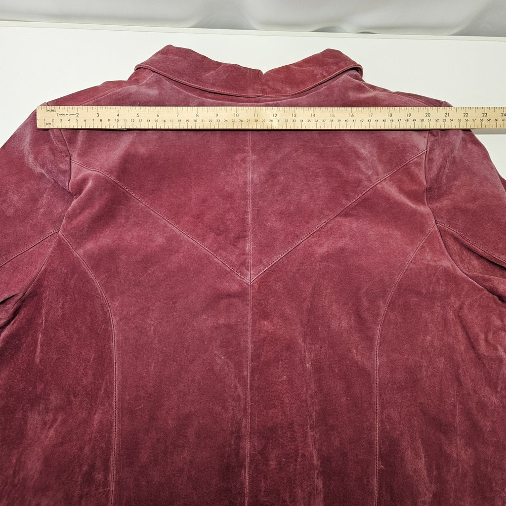 Nwt Lane Bryant Moto Jacket Womens Plus Pink Suede Zip Front Pockets 24/26 3X