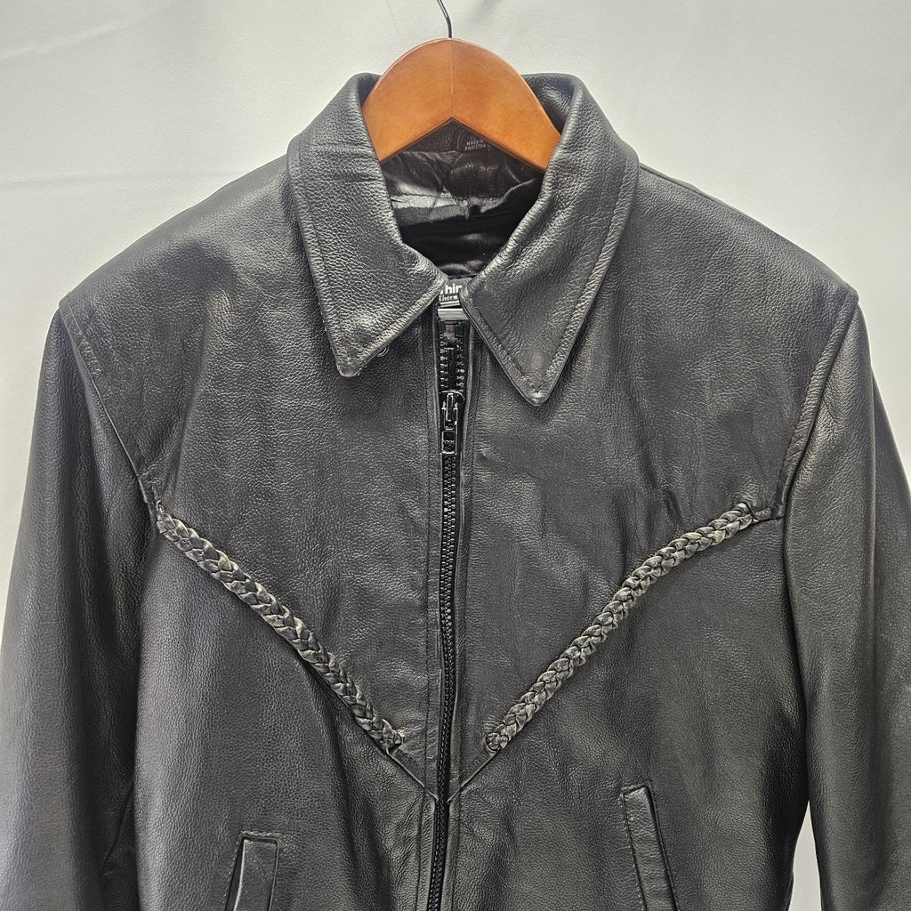Vintage Leather King Thinsulate Leather Biker Jacket Womens Sz Large Motorcycle