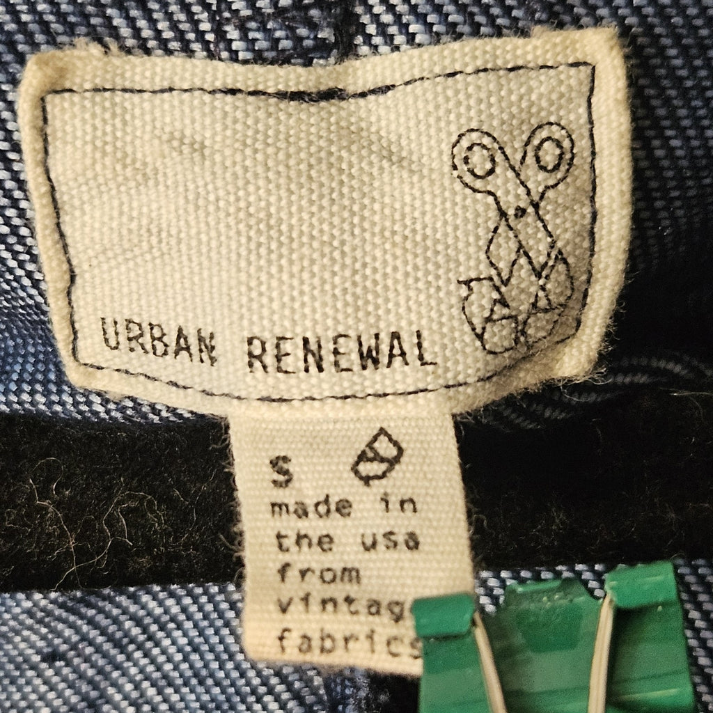 Urban Renewal Denim Mini Dress Size Small Vintage Fabrics Made is USA