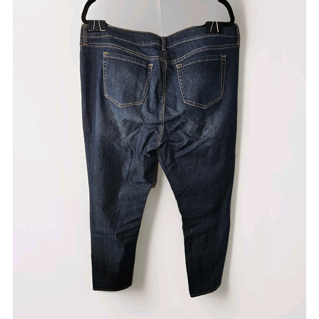 Torrid Womens Denim Jeans Skinny Mid Rise Pants Size 18R Dark Wash Stretch