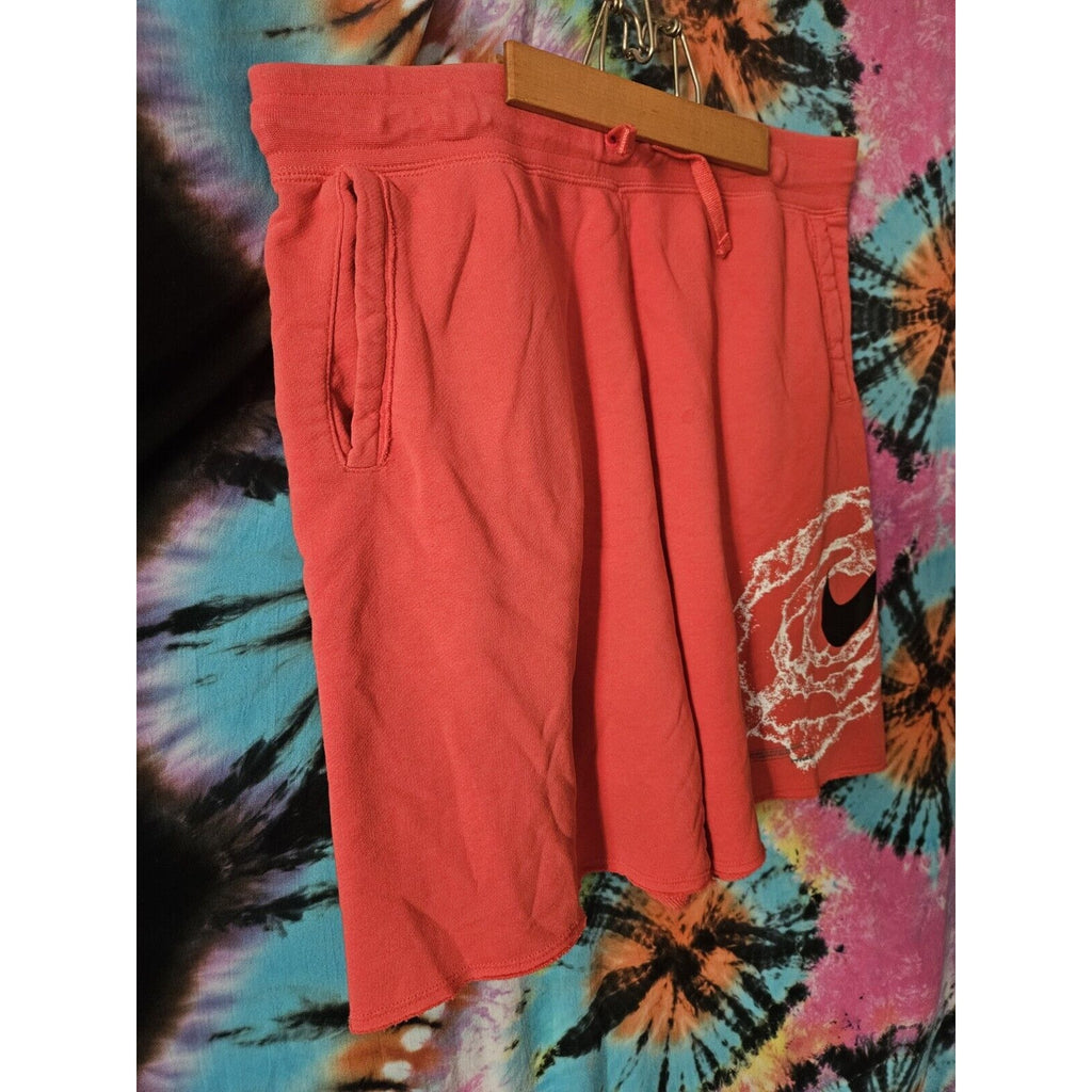 Nike Space To Dream Loose Fit Sweat Shorts Size XL Coral CZ8960