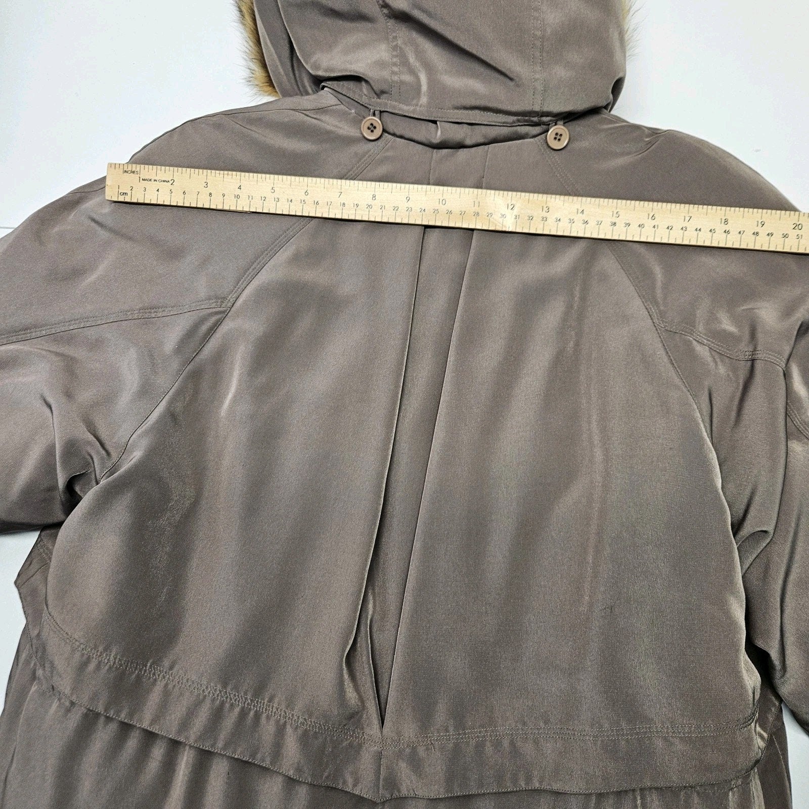 Platinum Utex Women’s Removable Faux Fur Hood Quilted Long Coat Parka