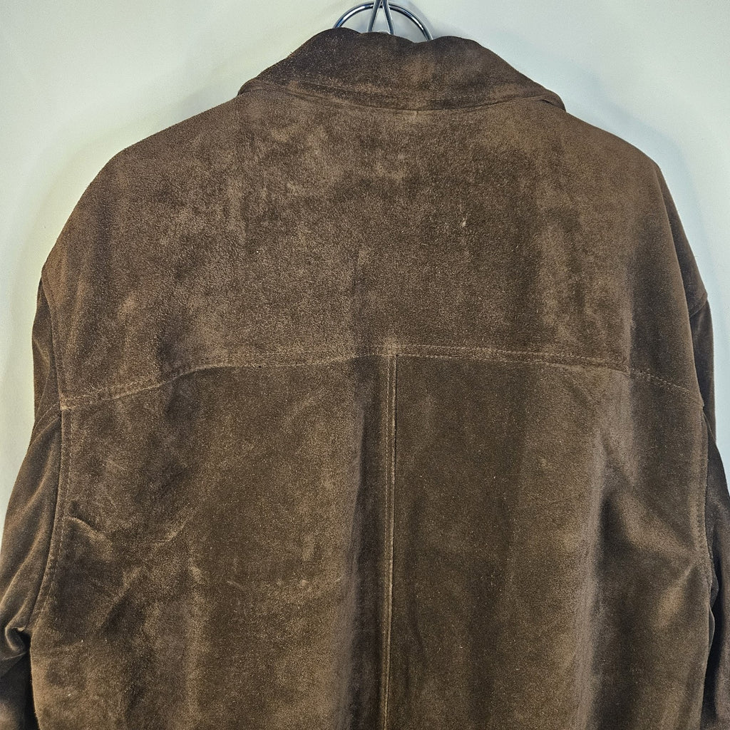 VTG Mens Metropolitan View Heavyweight Suede Jacket Car Coat 54 2XL Italy Made