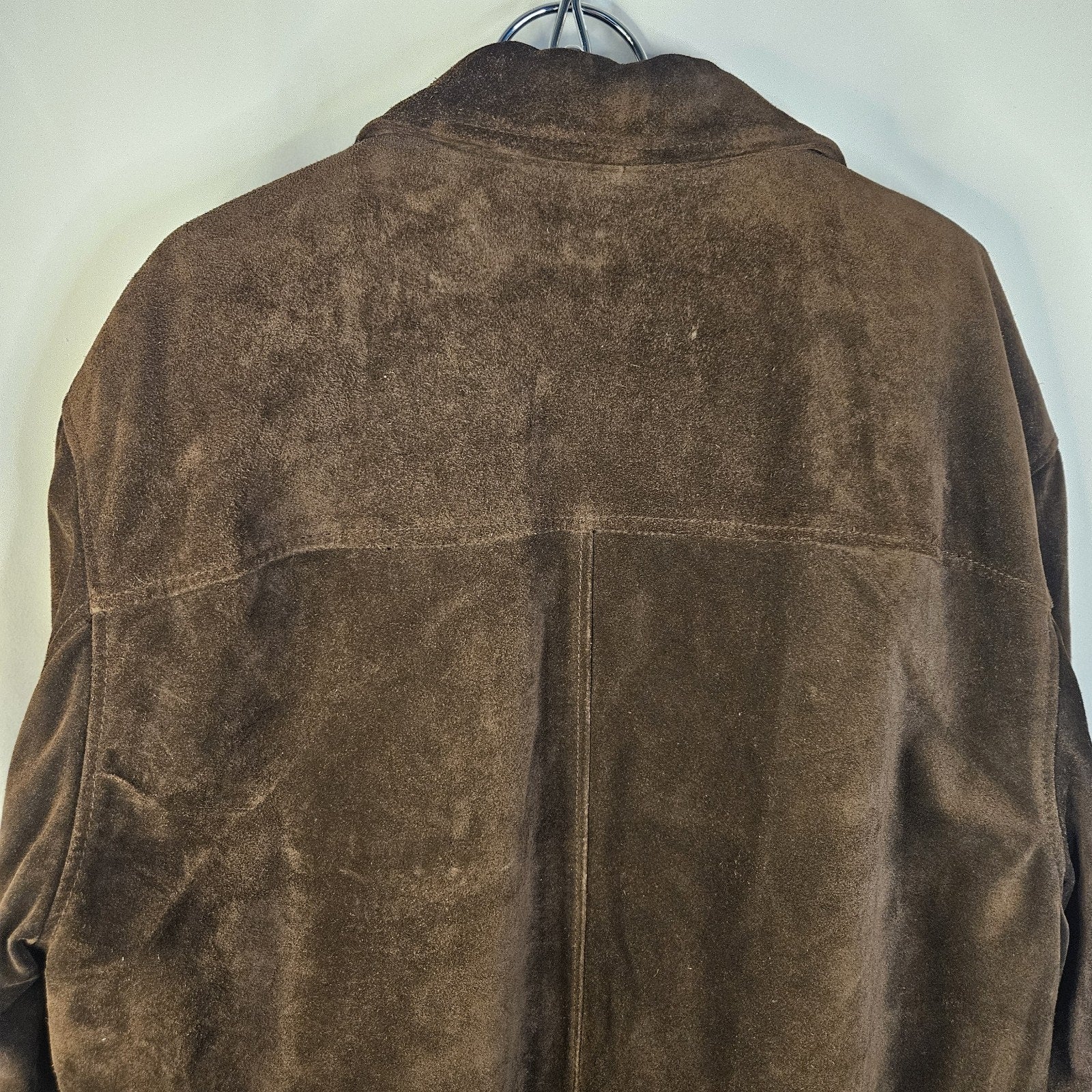 VTG Mens Metropolitan View Heavyweight Suede Jacket Car Coat 54 2XL Italy Made